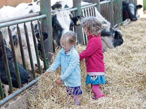 Children attending an Open Farm Sunday event.