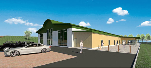 An artists impression of how the proposed visitor centre could look.