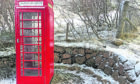 The highest telephone box in the UK, sitting at the base of the ski-slope in the Cairngorms.