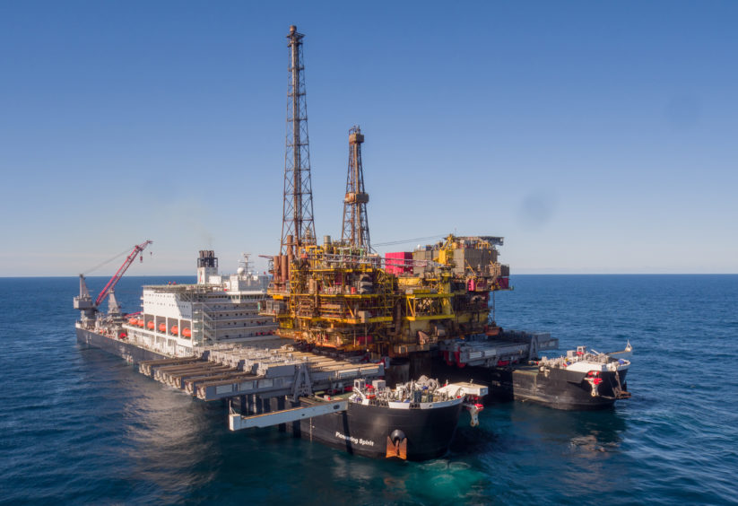 Shell UK’s Brent Delta platform topside was hoisted in a single-lift by decommissioning vessel Pioneering Spirit.