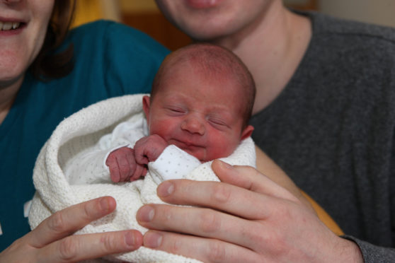 Baby Elissa who was born at 12.37am on January 1, 2019 at Raigmore Hospital in Inverness.