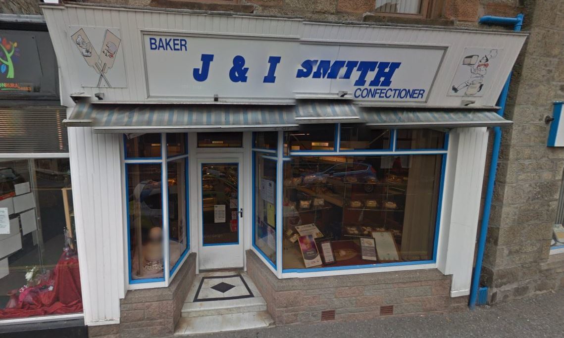 J and I Smith bakery in Huntly has closed.
