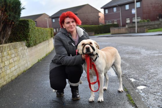 Jennifer Wood who wants a dedicated dog park in Fraserburgh where she could let her Labrador Ozzy off the lead.