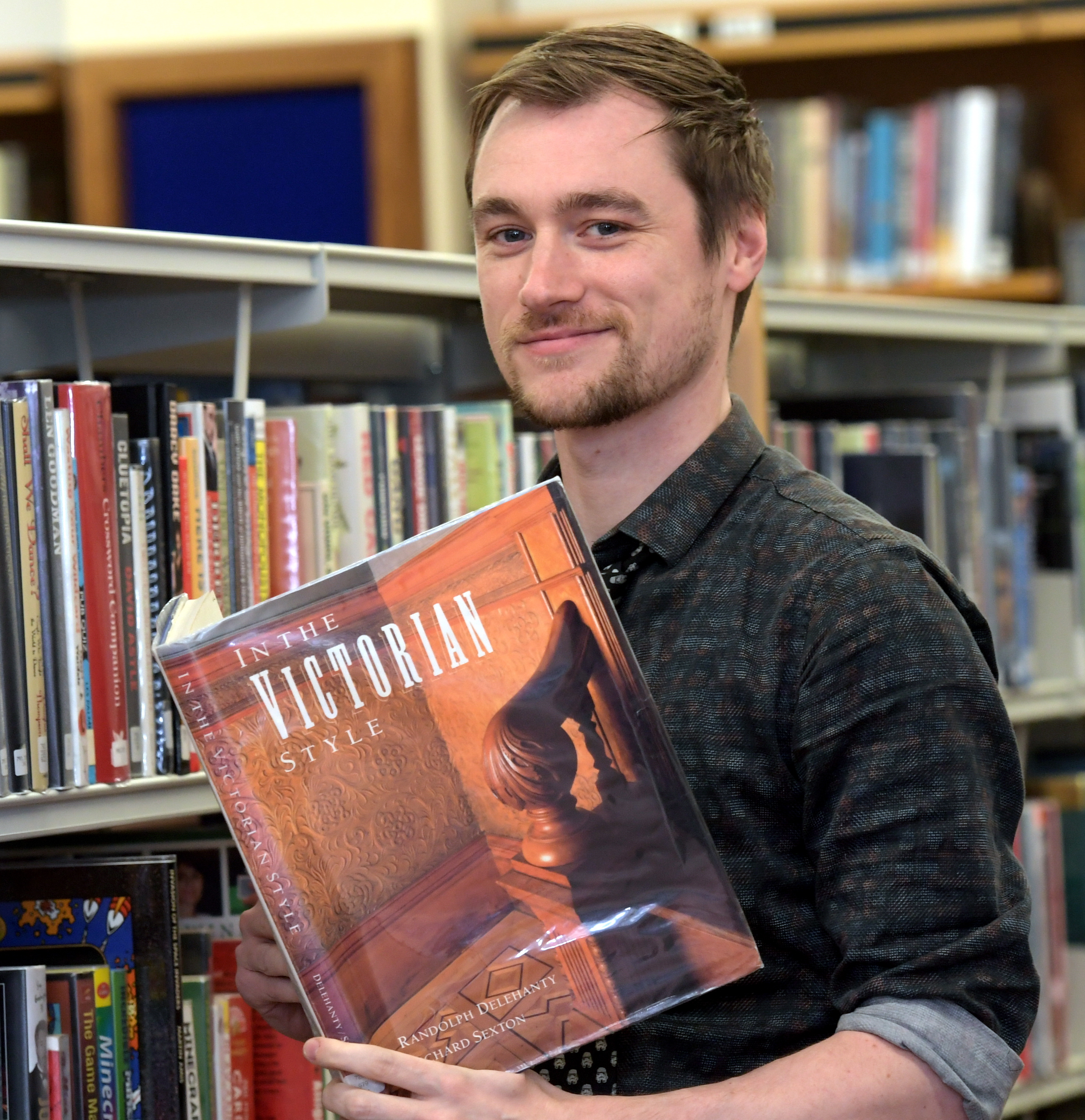 Aberdeen Central Library. A book has mysteriously been returned to the library after being posted 871 miles from Poland. Dallas King is pictured with the book.
22/01/19
Picture by KATH FLANNERY