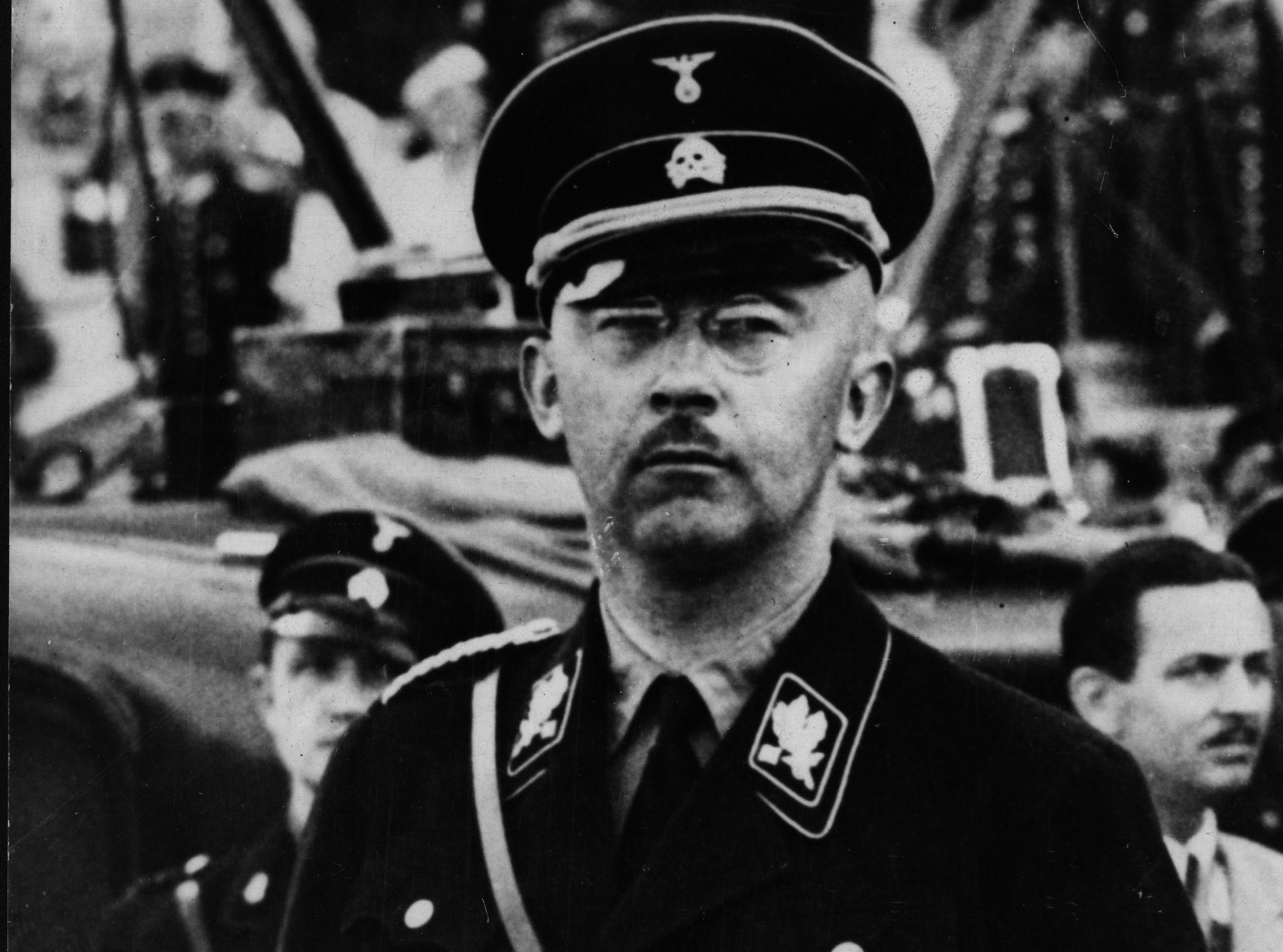 Heinrich Himmler chief of the SS and the Gestapo dressed in SS uniform.