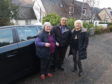 Kidney dialysis patients Jean MacIntosh and Brenda Hamilton with their taxi driver