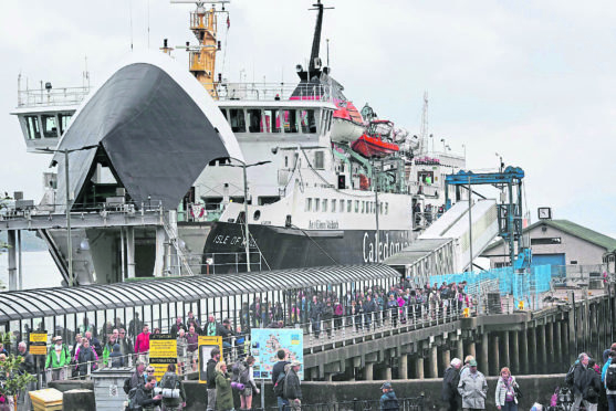 Calmac ferry at one of its ports