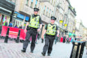 Police patrol the streets of Inverness after a number of recent incidents.