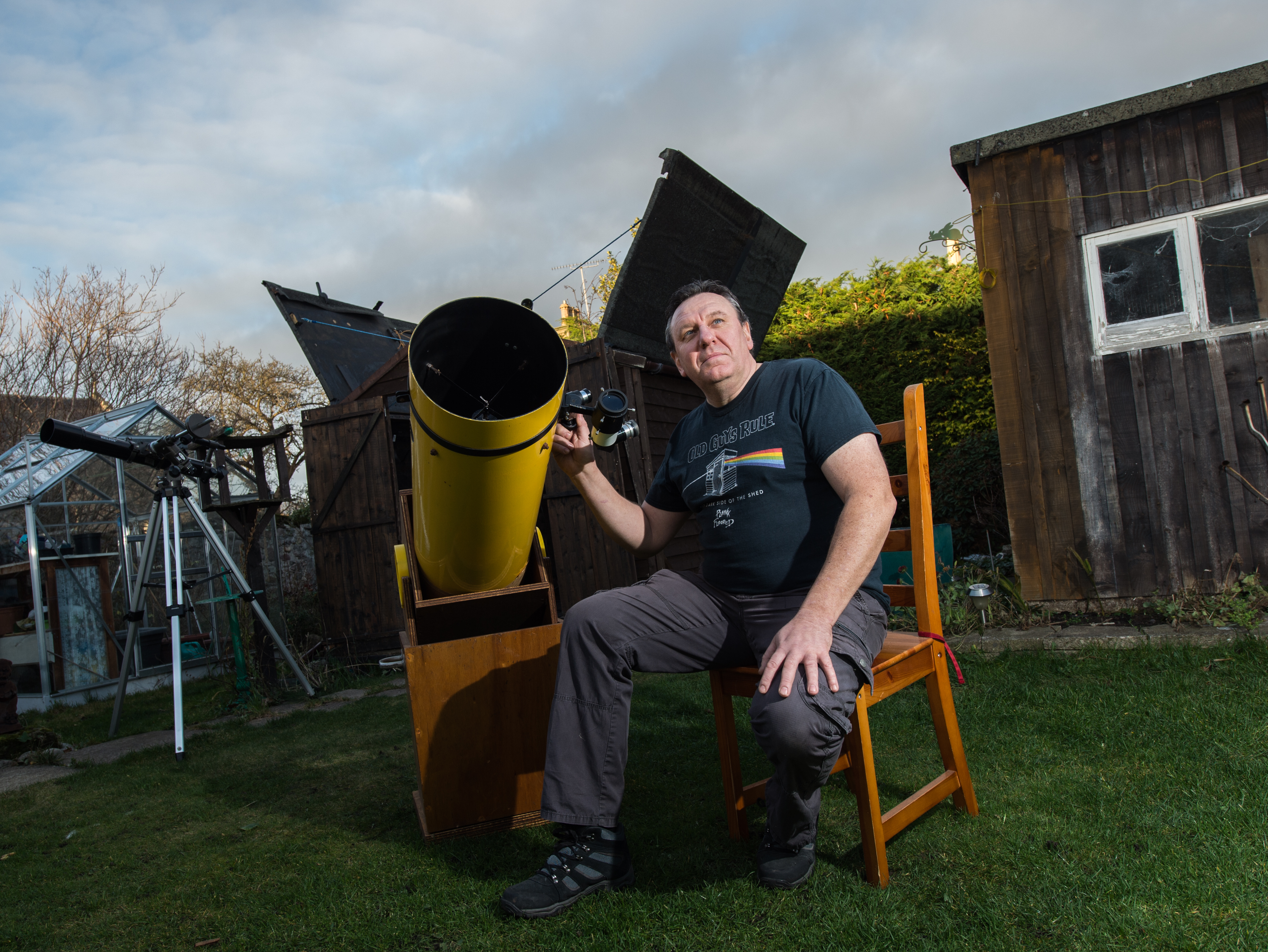Pete Sherman from Fochabers has converted his shed into a star gazing observatory.