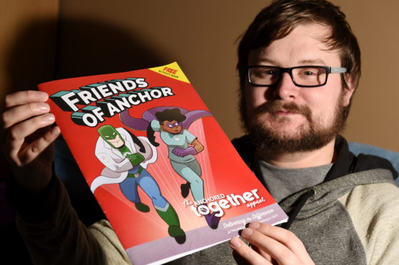 Craig Munro is a comic book artist who helped create a comic for Friends of Anchors Anchored Together campaign (Picture by Kenny Elrick)