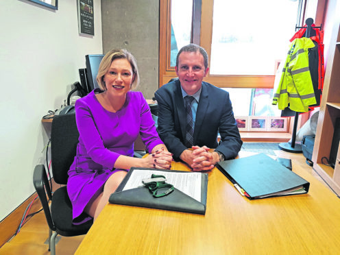 Aberdeenshire MSP Gillian Martin meeting Michael Matheson to discuss the Toll of Birness