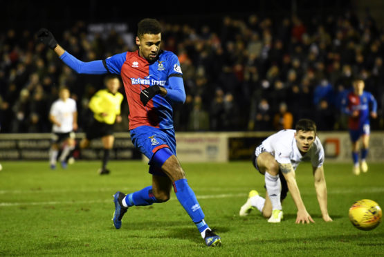 29/01/19 LADBROKES CHAMPIONSHIP
AYR UTD v ICT
SOMERSET PARK - AYR
Nathan Austin scores to make it 1-0 Inverness