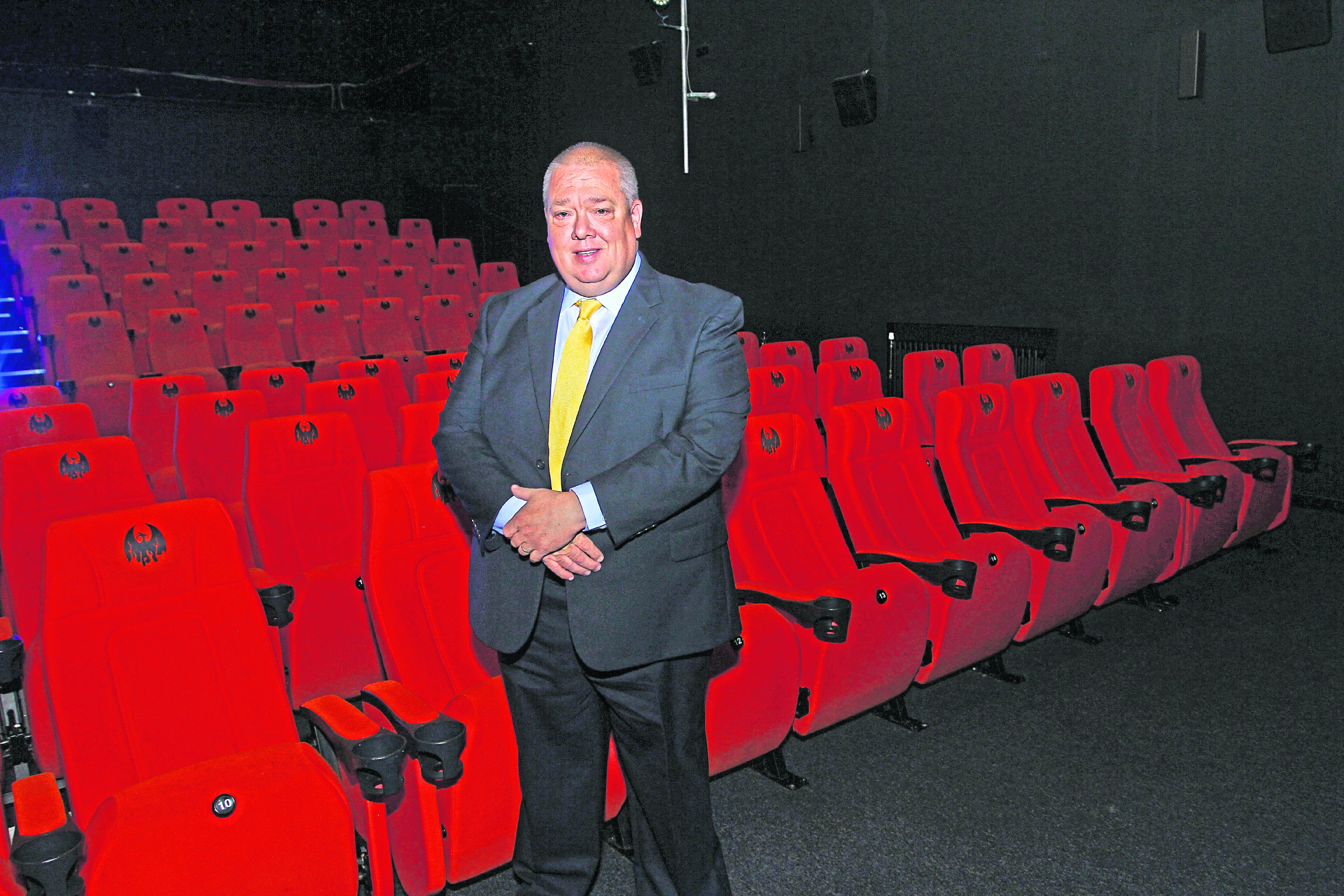 Gary Brown, the new chairman of Oban Phoenix Cinema, inside the premises which have now secured grants totalling £28,000.