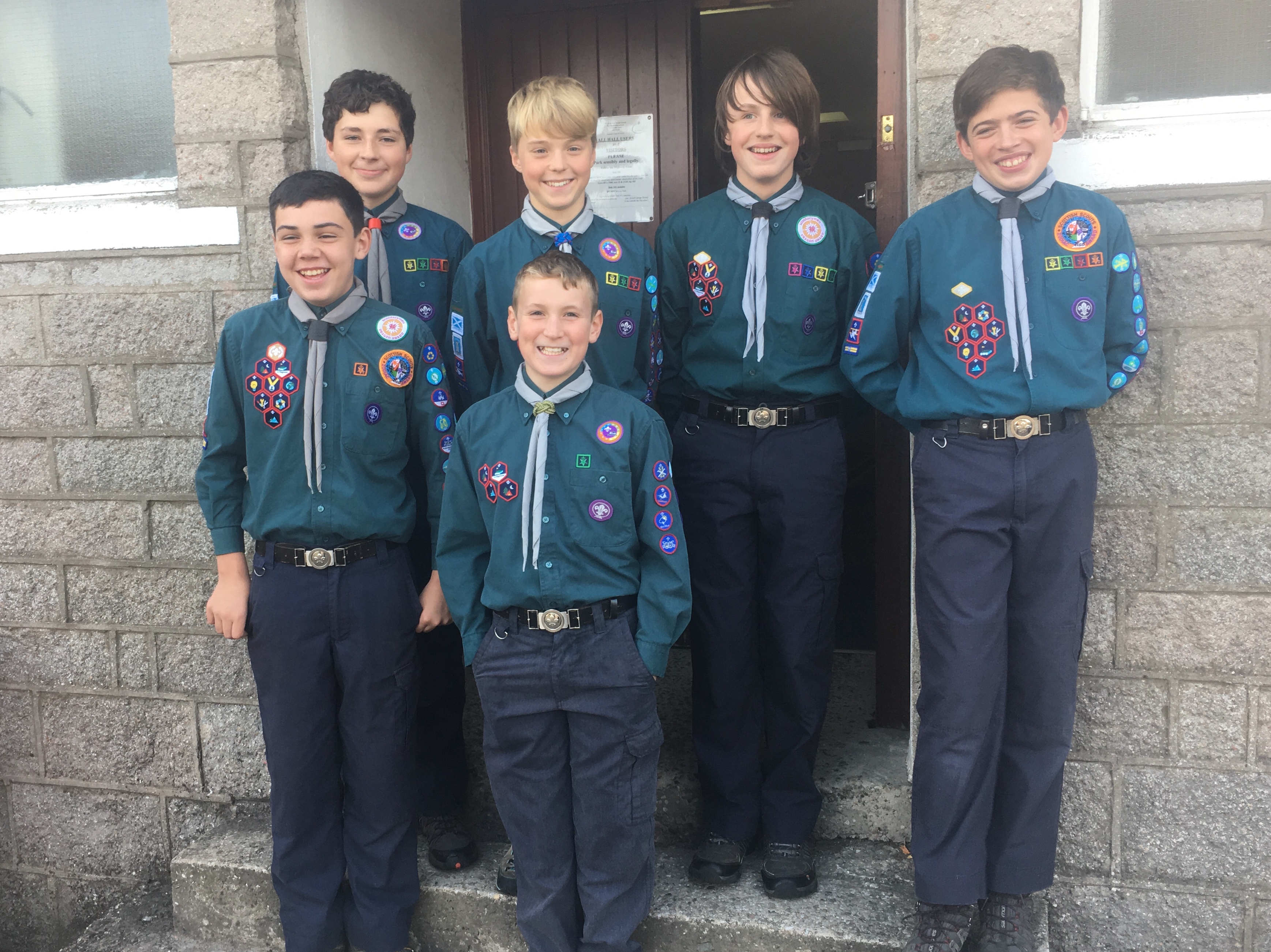 The team that took part in the camping competition.

Front row: Aidan Page, Callum Innes, back row: Callum Campbell, Zander Williams, Alex McMaster, William Ashdown
