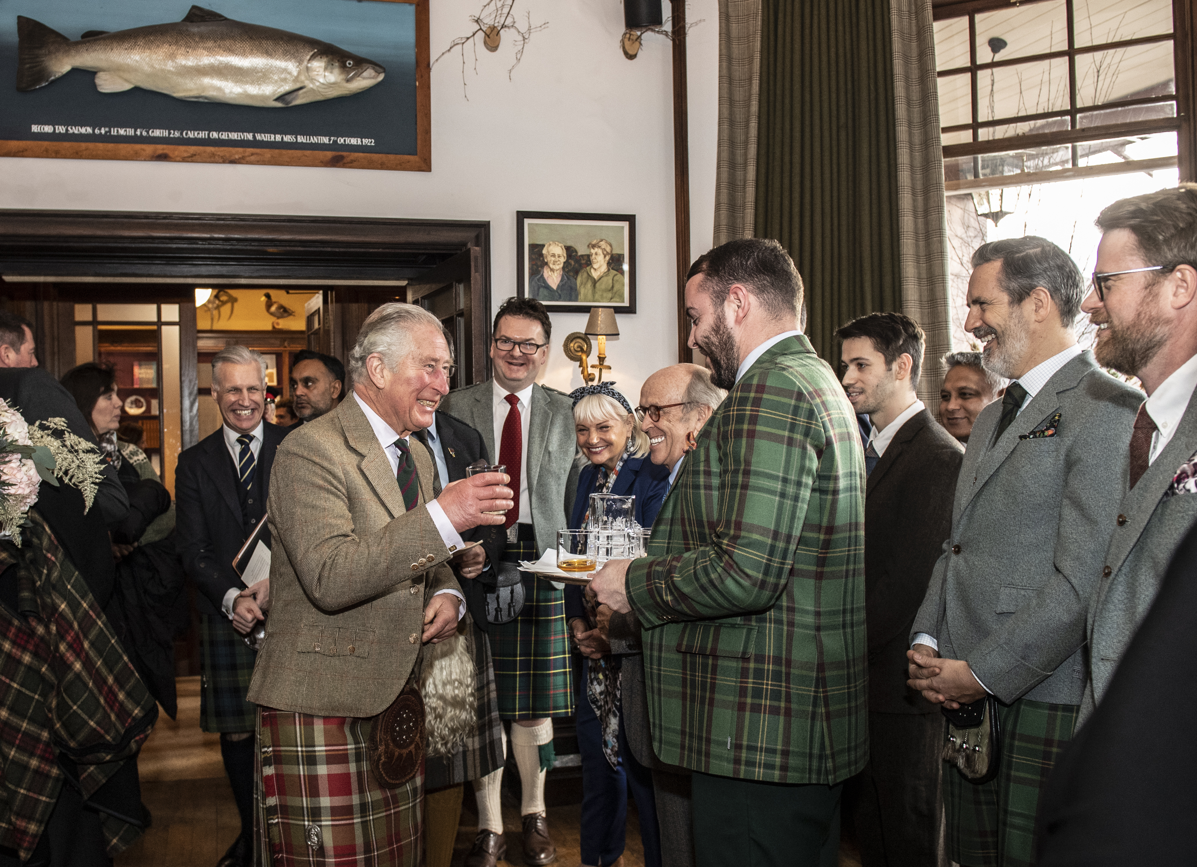 The Duke and Duchess of Rothesay visited the newly-restored Fife Arms.