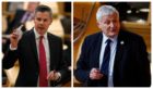 Debate over the Scottish budget: (Left) Derek Mackay and r(ight) John Finnie