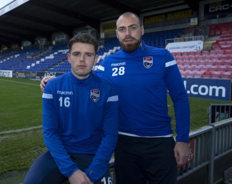 Lewis Spence, left, and Kenny van der Weg have joined Ross County.