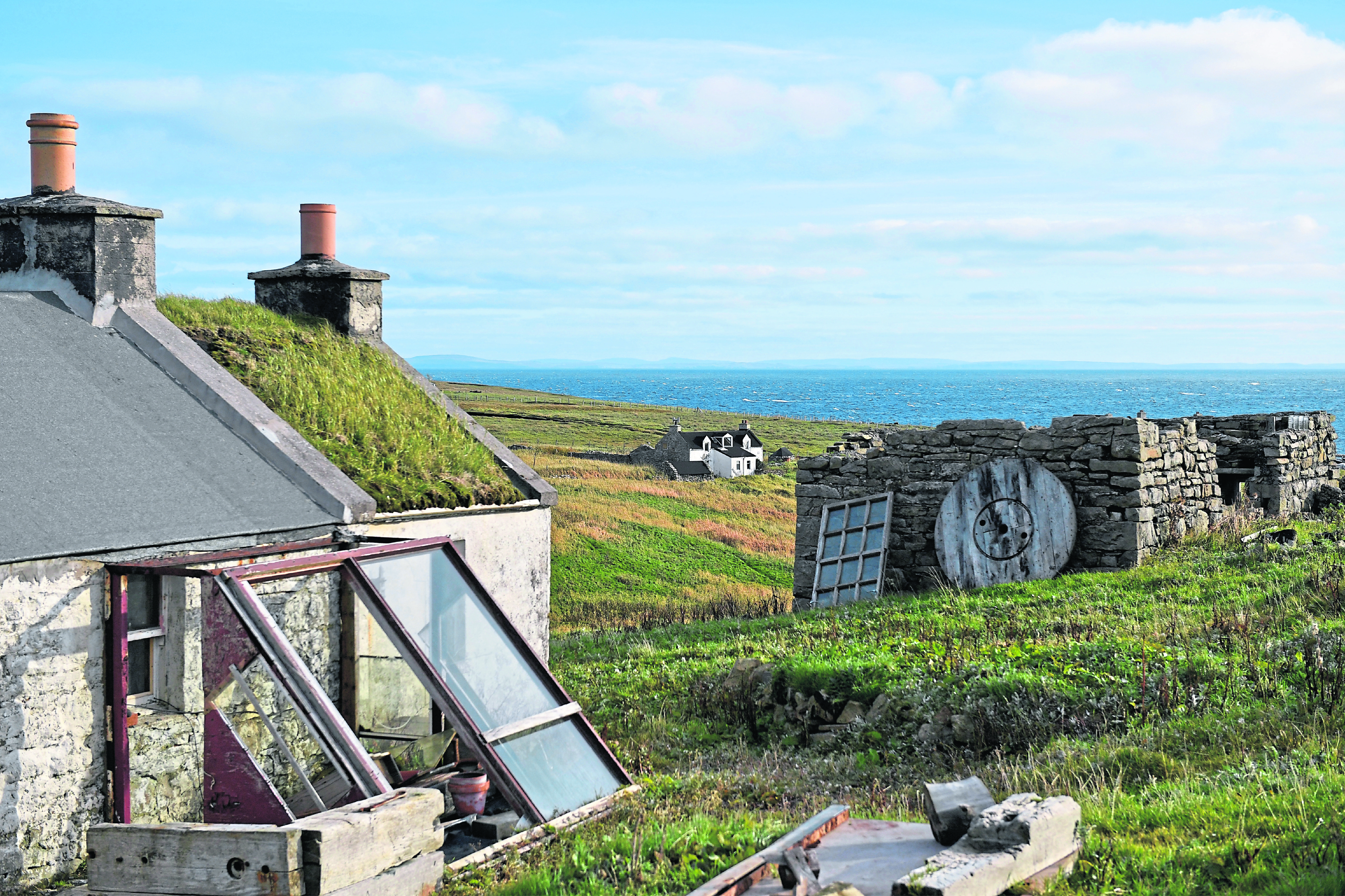 FOULA, SCOTLAND - OCTOBER 03:  A view of a property on the Island of Foula on October 3, 2016 in Foula, Scotland.Foula is the remotest inhabited island in Great Britain with a current population of thirty people,and has been owned since the turn of the 20th century by the Holbourn family.  (Photo by Jeff J Mitchell/Getty Images)