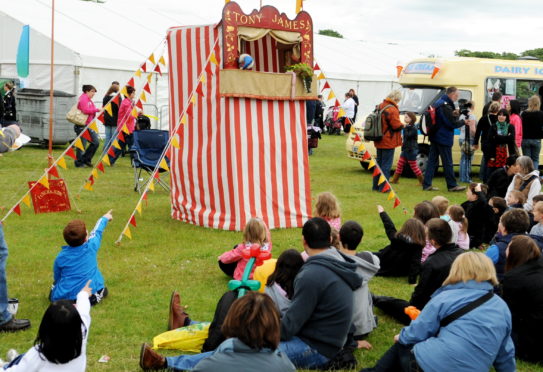 A Punch and Judy booth, like the one which was left behind at an Aberdeen hotel