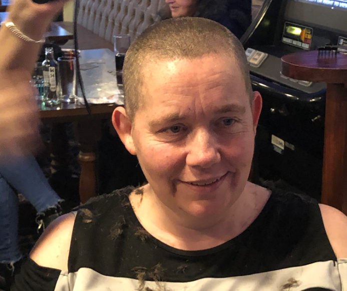 Maria McGill cut her hair for charity
