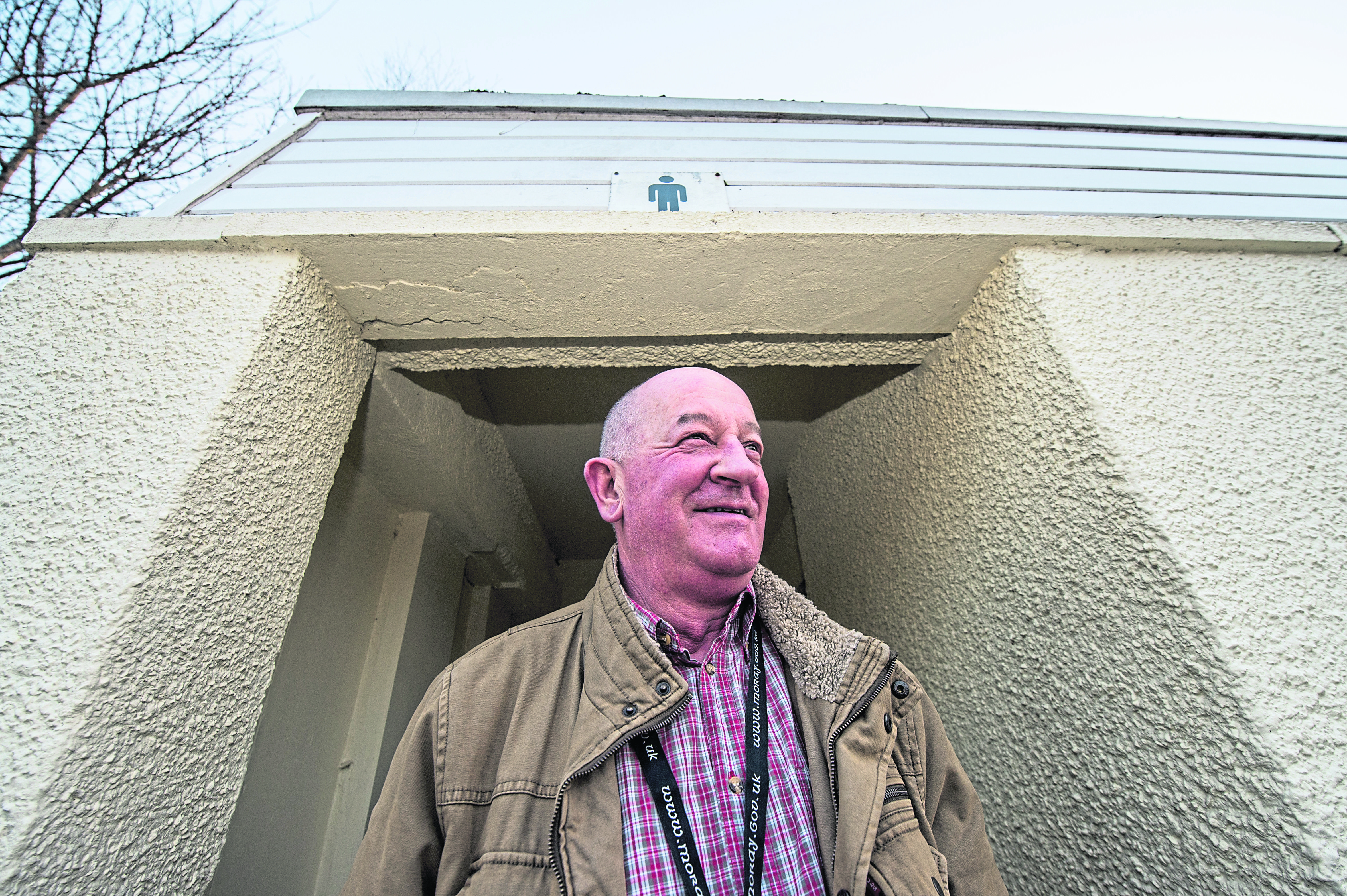 Councillor Derek Ross outside the toilets in Craigellachie in Moray.
Picture by Jason Hedges.
