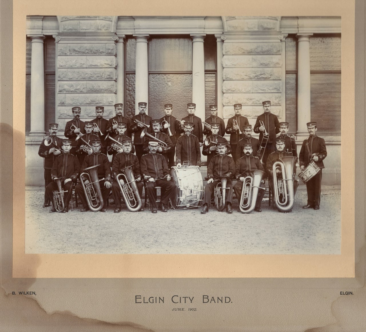 Picture of Elgin City Band in 1902