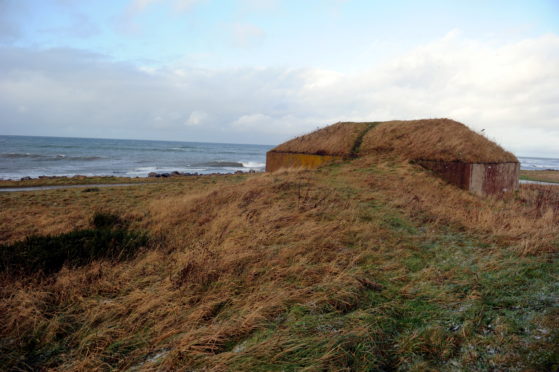 Gollachy Ice House, Portgordon, which may be undergoing refurbishment. 
Picture by Gordon Lennox 04/02/2013.