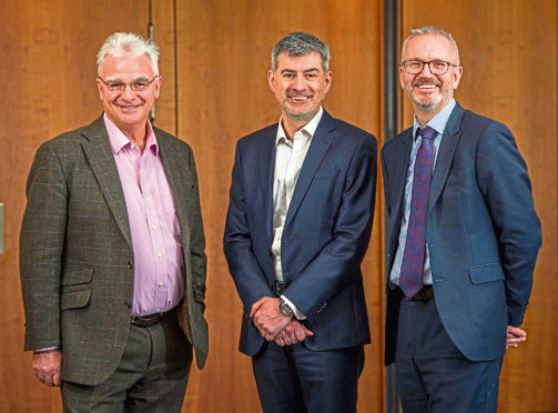 L-R, Sandy Adam, Chairman, Springfield Properties; Bruce Walker, former Managing Director of the Walker Group; Innes Smith, Chief Executive, Springfield Properties

Picture Copyright Chris Watt 
Tel -  07887 554 193
info@chriswatt.com
www.chriswatt.com
Twitter: @chriswattphoto
Instagram: chriswattphotography