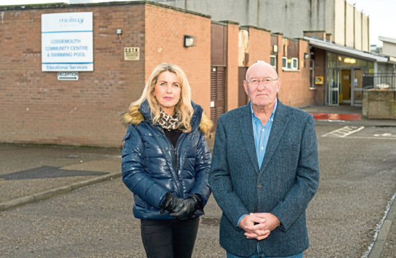 Lossiemouth community councillors Carolle Ralph and Mike Mulholland are fighting to save the town’s pool. Photograph by Jason Hedges