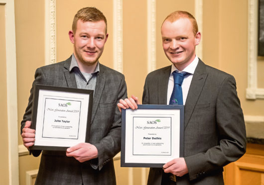 John Taylor and Peter Duthie of Scottish Pig Producers.