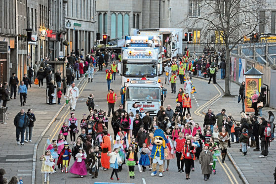 The floats during the 125th Torcher Parade in 2015.