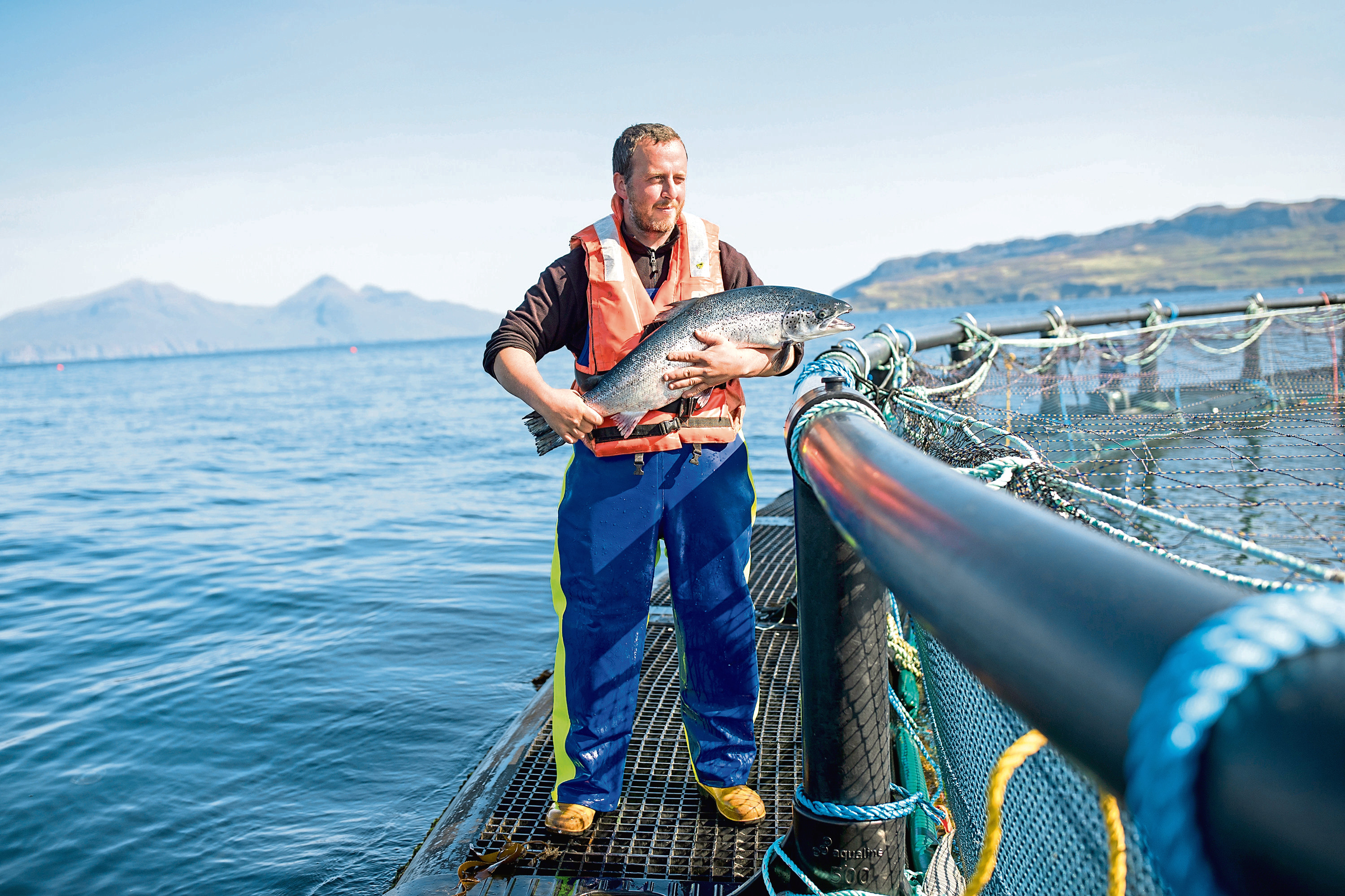 Marine Harvests fish farming operation off Muck