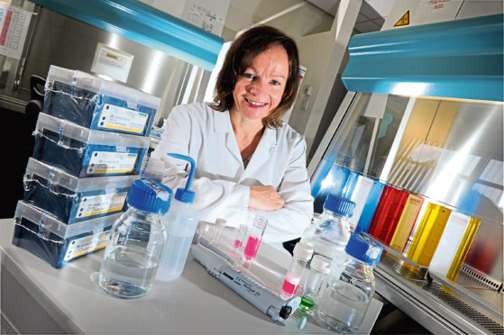 Deborah O'Neil, chief scientific officer for NovaBiotics Ltd, at their laboratory in the Cruickshank building, Craibstone.