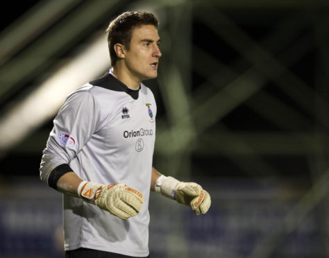 Toni Reguero in action for Caley Thistle.