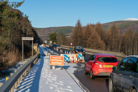 The bridge on the A941 at Craigellachie in Moray.