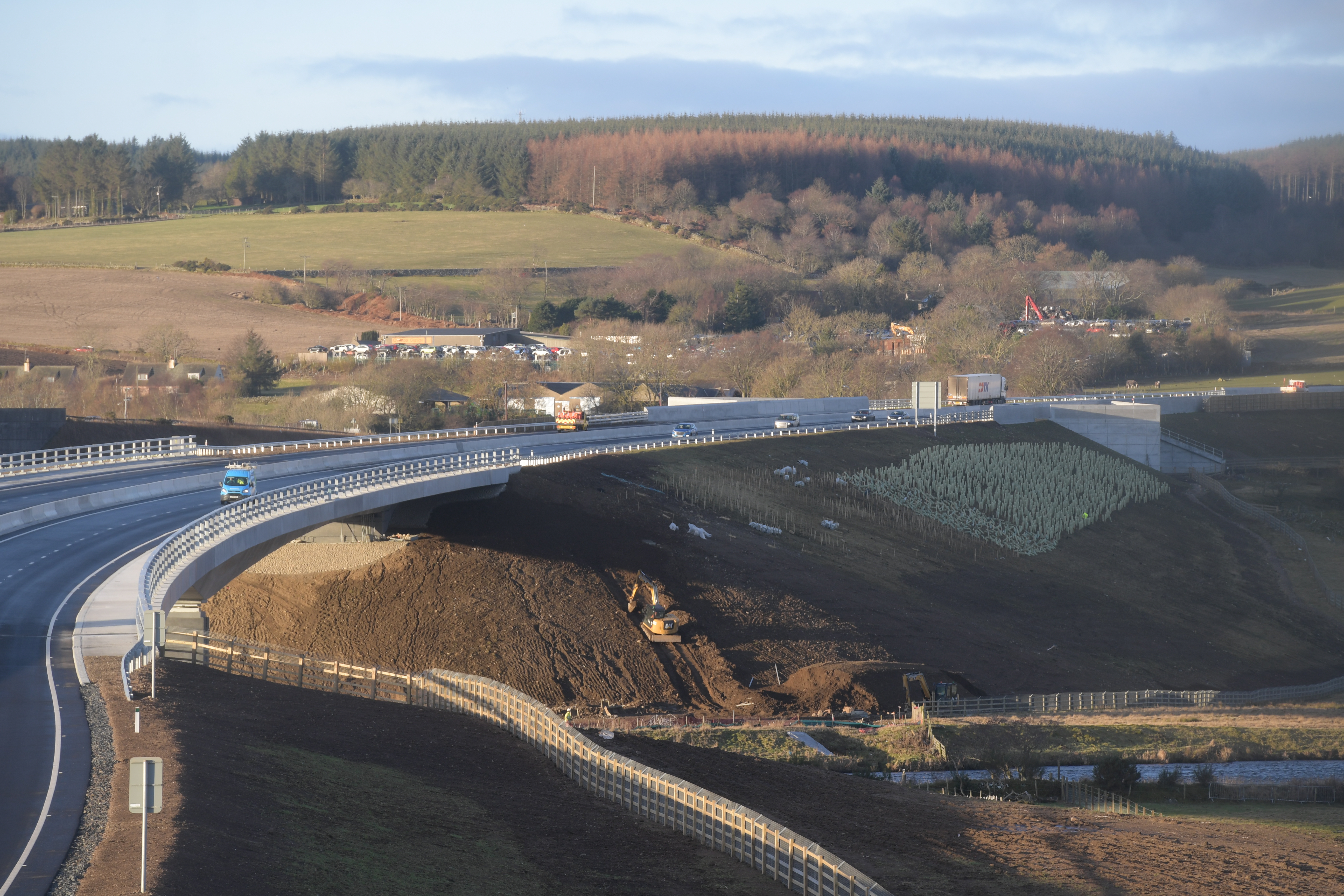 The newly open Don Bridge near Dyce.