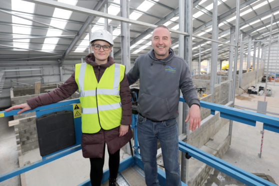 Joanna Peteranna, HIE, and Martin Macleod, managing director of Hebridean Seaweed.