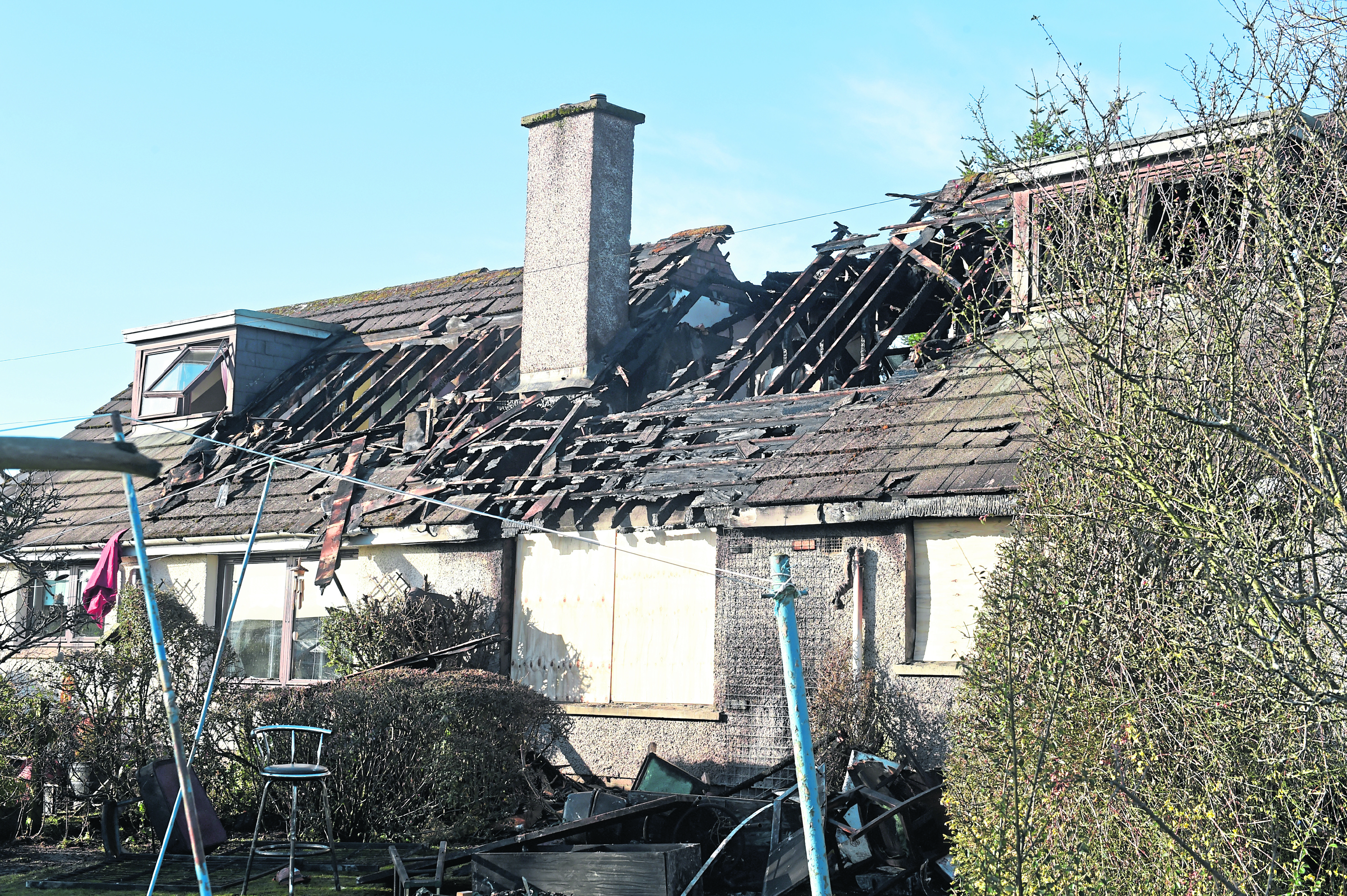 Salvesen Crescent overnight fire badly damaged two houses.