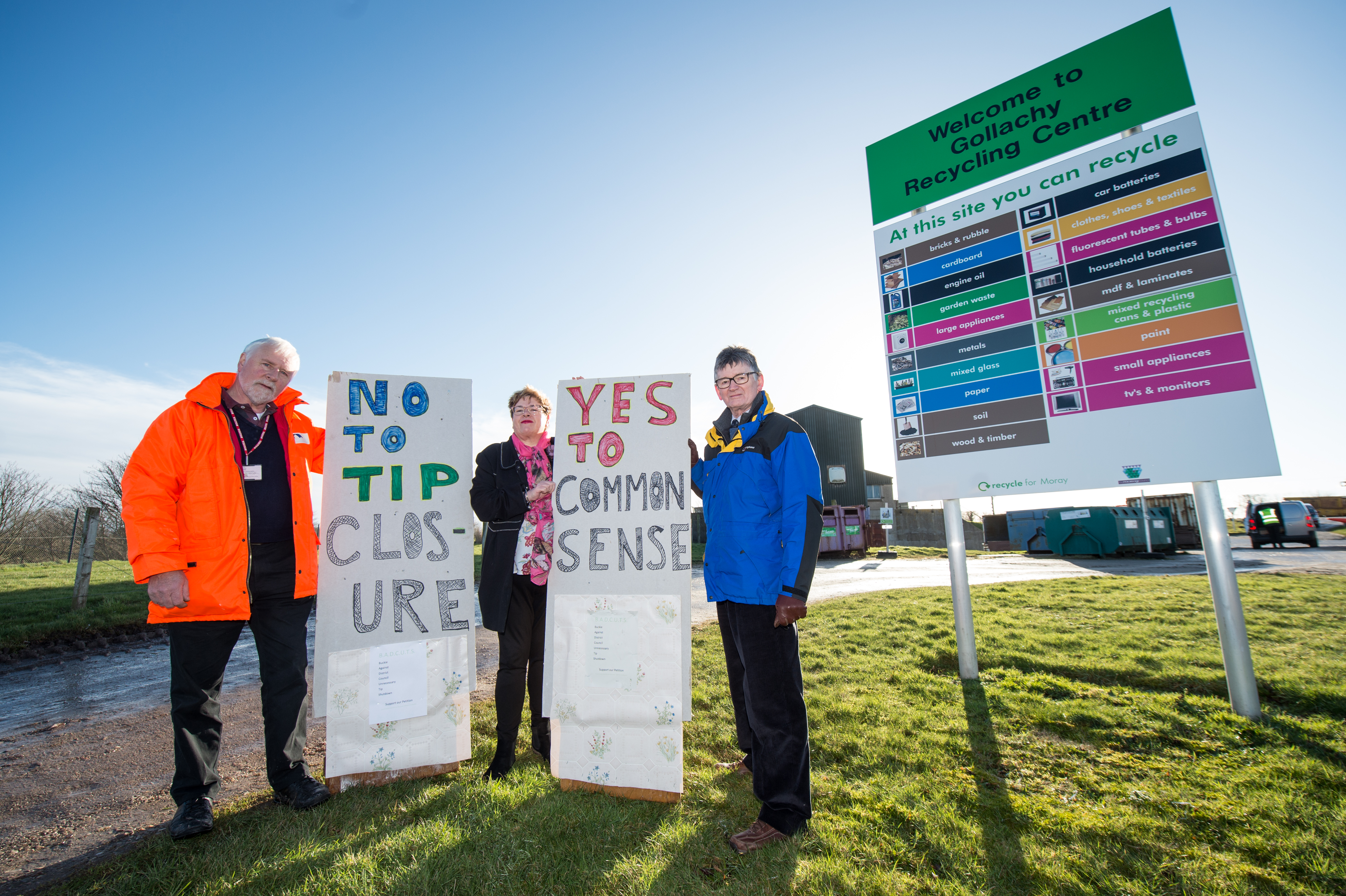 From left: Angus McNair (Petition Lead) at Lennox Community Council, Christine Allan (Buckie & District community council) and Colin Hanover (Chairman of Lennox Community Council)