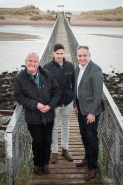 Picture by JASON HEDGES    

Picture L2R: Rab Forbes (treasurer of the Lossiemouth Community Trust) Huw Williams (Development Officer of the Lossiemouth Community Trust and MSP Richard Lochhead.