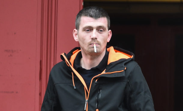 Shaun Smith pictured outside of Elgin Sheriff Court in Moray.