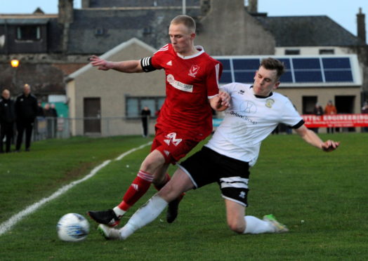 Fraser Robertson, right, has left Clachnacuddin to join Rothes.