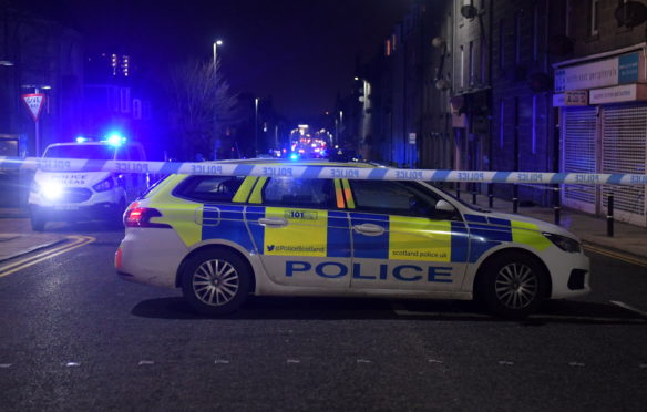 Police at an incident on George Street.