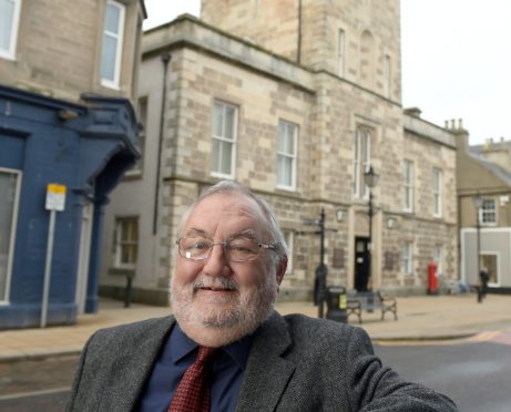Councillor Tom Heggie outside the Nairn Courthouse.
Picture by Sandy McCook.