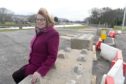 Councillor Bet McAllister at the crossing point on the Caledonian Canal in Inverness of the next phase of West Link.