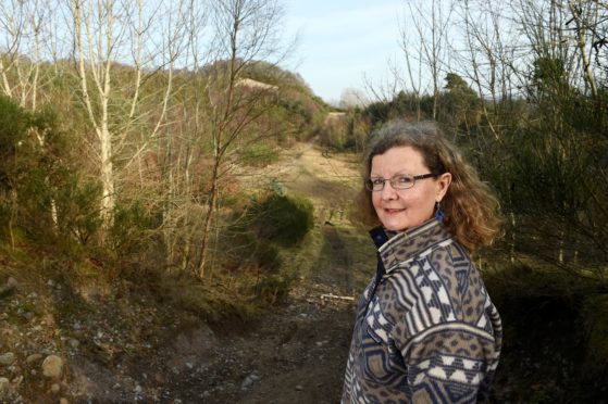 Helen Morgan, Project Manager of the Inverness Adventure Centre Association photographed in the former Torvean Quarry which the group hope to convert to a ski area.