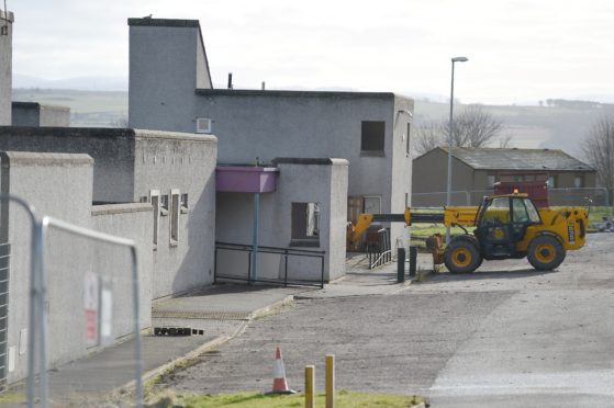 Work has begun in Inverness to demolish the former Kinmylies building.