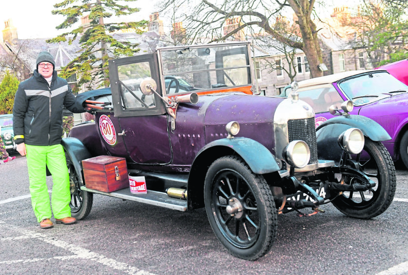 Ian Milford with his 1922 Bullnose Morris. Picture by Kath Flannery.