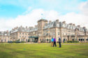 Croquet being played on the lawn at Gleneagles Hotel.