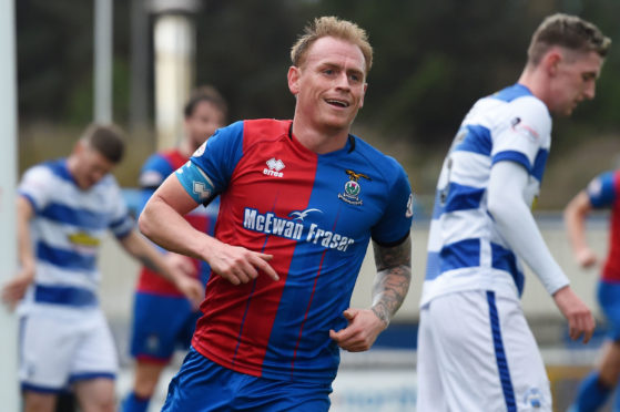 23/02/19 LADBROKES CHAMPIONSHIP
INVERNESS CT v MORTON
TULLOCH CALEDONIAN STADIUM - INVERNESS
Inverness CT's Carl Tremarco celebrates after opening the scoring